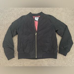 Old Navy Black Bomber Zip Up Padded Jacket